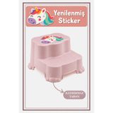 PONÇİK STORE Kaydırmaz Çocuk Basamağı - Çift Katlı Banyo Merdiven Yükseltici Bebek Basamağı,Çocuklar Için Tuvalet Eğitim Taburesi - Kaydırmaz 2 Katlı Basamak