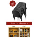 PONÇİK STORE Tekli Ayakkabı Rampası Ayakkabı Düzenleyici Dolap İçi Organizer