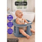 PONÇİK STORE Vakumlu Bebek Banyo&mama Oturağı Vakum Tabanlı Bebek Oturak MAVİ Oturak
