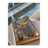 Ponciko GELİN AYNA TARAK SETİ LÜKS GOLD