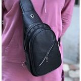Ponea Siyah Sırt ve Göğüs Çantası Çapraz Bodybag Çantao - --Siyah