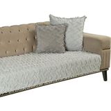 Ponela Bohem Ponponlu Koltuk Örtüsü 90X200 cm Sadece Oturma Alanı (1 Adet)- Açık Gri - 0,6 x 19 x 29 cm - Çok Renkli