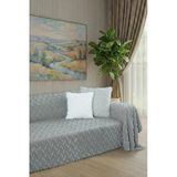 Ponela Koltuk Örtüsü Kaymaz Bohem Punch Kabartmalı 3 Boyutlu 175X300 Cm ( Large) Kaymaz, Gri