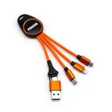 PONICOR 5 in 1 Çoklu Şarj Kablosu, Seyahat için Kısa Evrensel USB Anahtarlık Kablosu, Taşınabilir Naylon Örgülü Şarj Kablosu Tip C/Mikro USB/iOS Bağlantı Noktası Konnektörü