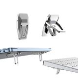 PONICOR Çinko Alaşımlı Bilgisayar Klavye Sehpası, Masa için Katlanabilir Klavye Yükseltici, 2 Açılı Ayarlanabilir, Kendinden Yapışkanlı Görünmez Dizüstü Bilgisayar Standı, Mini Taşınabilir Klavye