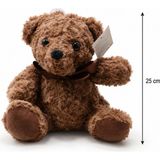 Ponikido 25 cm Peluş Ayıcık Yumuşak Sevimli Oyuncak Ayı Hediye - Kahverengi