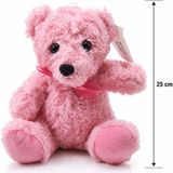 Ponikido 25 cm Peluş Ayıcık Yumuşak Sevimli Oyuncak Ayı Hediye - Pembe