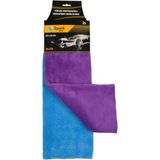 Ponitex (2 Adet) Spark 3360 Elite 2' Li Paket Mikrofiber Oto Kurulama Temizlik Pasta ve Cila Bezi 40X40 Cm. - Mavi - Mor
