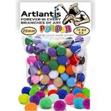 Ponpon 20 mm 70 Li 1 Paket Karışık Renk Pon Pon 20 mm Pompom 2 cm Elişi Etkinliği Anasınıfı - Çok Renkli
