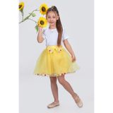 Ponpon Aksesuarlı Bayramlık Kız Çocuk Etek M00726