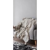 Ponponlu Triko Tv-Battaniyesi 130 x 160 cm Şal ve Koltuk Için Kullanabilirsin Şal Triko - Bej
