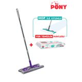 Pony Mandallı Mop Yer Temizlik Havlusu Hediyeli Mikrofiber Yüzey Set Paspas Duvar Cam Kıskaçlı