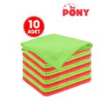 PONY MİKROFİBER TEMİZLİK BEZİ 10 LU