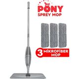 PONY SPREY MOP 3 MİKROFİBER MOP Ergonomik Tasarımlı Pratik Temizlik Ürünü