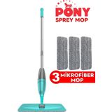 PONY SPREY MOP 3 MİKROFİBER MOP SET YEŞİL