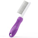 POODLIE Pet Detangler Paslanmaz Çelik Pet Tarak Buzlu Ceket, Knot ve Tangles Çıkarmak için Uzun ve Kısa Dişler ile - Evcil Hayvan Tarak, Köpekler ve Kediler için Güvenli ve Nazik Kendin Yap Bakım için