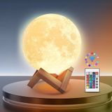 Poojaed Ay Lambası 5,9 inç, 16 Renkli LED 3D Gece Işığı, Zarif Taban, Uzaktan ve Dokunmatik Kontrol, Kız Erkek Çocuk Kadınlar için Ay Işığı Hediyeleri Doğum Günü, Yatak Odası Dekoru