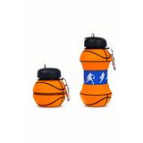 PooleMark Basketbol Topu Tasarımlı Katlanabilir Çocuk Akordiyon Suluk Su Şişesi
