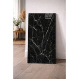 PooleMark Kendinden Yapışkanlı 5 Adet Siyah Mermer Desenli PVC Duvar Paneli 60x30