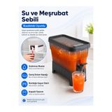 PooleMark Musluklu Buzdolabı Uyumlu İçecek Sebili Kapaklı Ayaklı Limonata Şerbetlik