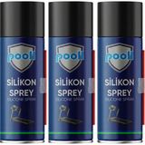 POOLL Koşu Bandı Yağı 400 ML Silikon Spreyi Emniyet Kemeri Spreyi Uzatma Hortumu+Yedek Başlık 3 Adet