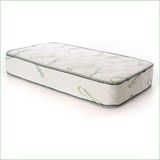 Pooly Yeşil Beyaz Bamboo 60 x 120 cm Soft Lüks Ortopedik Bebek Beşik Yatağı Oyun Parkı Yatağı