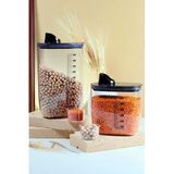 Poomy 2000 ml + 1200 ml Vakumlu ve Ölçekli Erzak Saklama Kabı 2'li Set, CAN.2SY.122