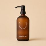 Poomy 500 ML Premium Cam Sıvı Sabunluk, Pompalı El Sabunu Dispenseri, Amber Renk Dekoratif Cam Şişe, Banyo ve Mutfak Tezgah Üstü Sıvı Sabun Kabı