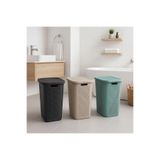 Poomy Çamaşır Sepeti Slim İnce Dar Alan Banyo Kirli Sepeti Kapaklı Plastik Kirli Çamaşır Kutusu