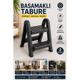 Poomy Katlanabilir Basamaklı Tabure 2 Basamak Kaymaz Yüzey Hafif Taşınabilir Plastik Merdiven Tabure