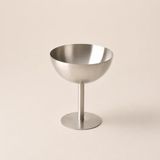 Poomy Paslanmaz Çelik Ayaklı Tatlı Kasesi, Metal Dondurma Kupası ve Sunum Kasesi, 10 cm Ağız Çapı, 12 cm Yükseklik, Meyve, Çerez, Tatlı ve İkramlık Servis Kabı