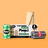 Poop.i %100 Ağartılmamış Bambu "MEGA RULO" 8 Kağıt Havlu Pop Doğal Bej