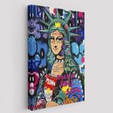 Pop Art Grafitti Mona Lisa Dekoratif Kanvas Tablo, Duvar Dekoru 6216