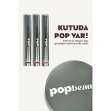 Pop Beauty 3'lü Soyulabilir Dudak Kalemi Seti - Uzun Süre Kalıcı Çok Renkli Likit Makyaj 5 ml