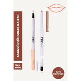 Pop Beauty Dudak Kalemi New Whirl Kahverengi Renk Suya Dayanıklı Asansörlü Özellikli Mat & Yoğun Pigment