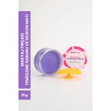Pop Beauty Makyaj Fırçası, Süngeri Temizleme Sabunu ve Silikon Matı 70 gr - Lila