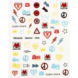 Pop Beauty Nail Art Tırnak Süsleme Sticker, Tırnak Dövmesi, Tırnak Tattoo - Mavi