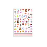 Pop Beauty Nail Art Tırnak Süsleme Sticker, Tırnak Dövmesi, Tırnak Tattoo Pastel Renkler