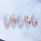 Pop Beauty Nail Art Tırnak Süsleme Sticker, Tırnak Dövmesi, Tırnak Tattoo - Rose - Gold