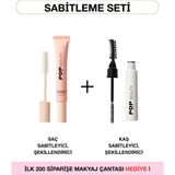 Pop Beauty Saç & Kaş Sabitleyici, Şekillendirici Set (Saç Pürüzsüzleştirici, Kaş Sabitleyici) - Beyaz