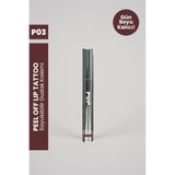 POP Beauty Soyulabilir Dudak Kalemi - Peel-Off Lip Tattoo, P03, KAHVERENGİ 8684415590321