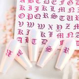 Pop Beauty Tırnak Süsleme Sticker Kendinden Yapışkanlı Suya Dayanıklı 1 Adet Pembe Renkli