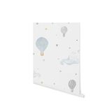Pop By Gaea Clouds & Hot Air Balloons Mural Çocuk Odası Duvar Kağıdı 4 X 3 Cm - Mavi