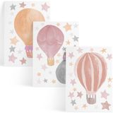 Pop By Gaea Suluboya Balon ve Yıldız Pembe Duvar Stickerı - Standart