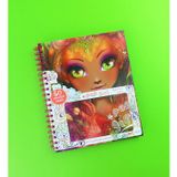 Pop Girl Boyama Kitabı – 60 Sayfa Spiral Defter – Karakter ve Mandala Desenli Boyama Kitabı