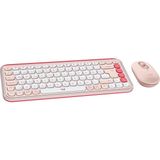 Pop Icon Combo Kablosuz Klavye ve Mouse Seti, Bluetooth, Konforlu Tasarım, Programlanabilir Tuşlar, Sessiz Tıklamalar, 3 Cihaza Kadar Easy-Switch, Türkçe Q Klavye, Pembe
