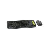 Pop Icon Combo Kablosuz Klavye ve Mouse Seti, Bluetooth, Konforlu Tasarım, Programlanabilir Tuşlar, Sessiz Tıklamalar, 3 Cihaza Kadar Easy-Switch, Türkçe Q Klavye, Siyah - Ahşap