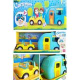 POP KONSOL Oyuncak Karavan Seti 2 Adet Bebek 2 Adet Pet Hayvan Mavi PS118701