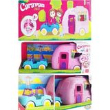 POP KONSOL Oyuncak Karavan Seti 2 Adet Bebek 2 Adet Pet Hayvan Pembe PS118702