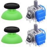 Pop Konsol Ps5 Manyetik Motor 2+2 Set Yeşil Analog Topuz Hall Sensör Playstation 5 Yedek Parça